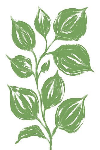 Verdant Green Leaves Art Print by Martina