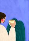 Sipping Coffee Art Print