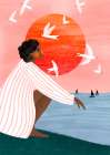 Sunset On My Own Art Print