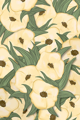 Soft Yellow Blooms Art Print by EMELIEmaria
