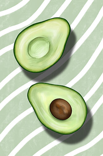 Avocado Stripes Art Print by EMELIEmaria