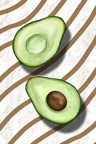 Fresh Avocado Halves Art Print by EMELIEmaria