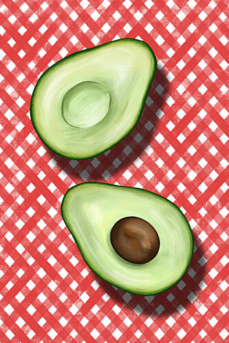 Fresh Avocado Halves Art Print by EMELIEmaria