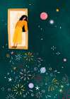 Yellow Dress Leans From A Window Art Print