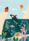 Underwater Scene Art Print