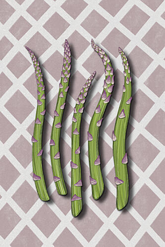 Fresh Asparagus Spears Art Print by EMELIEmaria