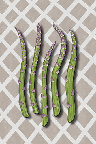Fresh Green Asparagus Spears Art Print by EMELIEmaria