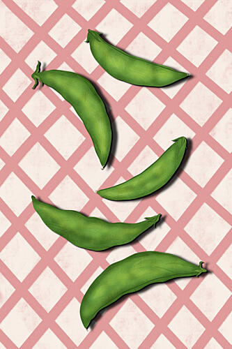 Fresh Green Pea Pods Art Print by EMELIEmaria
