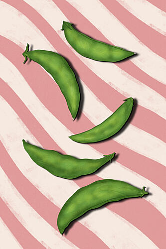 Green Pea Pods Art Print by EMELIEmaria