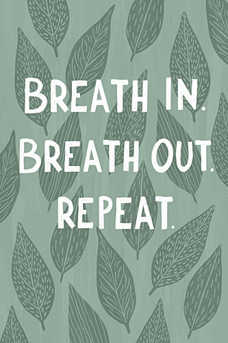 Calm Breath Repeat Leaves Art Print by EMELIEmaria