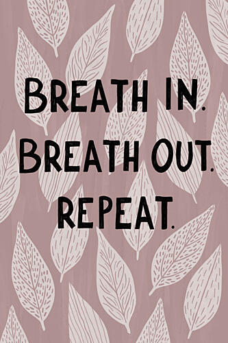 Mindful Breathing Leaves Art Print by EMELIEmaria