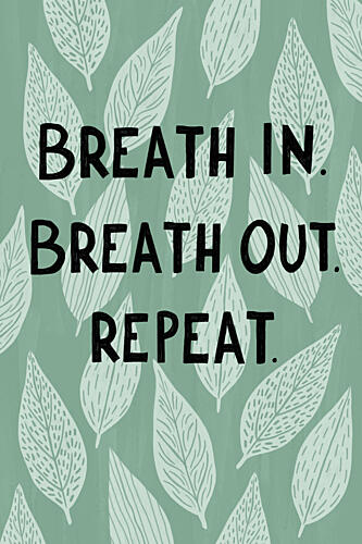 Mindful Breath Leaves Art Print by EMELIEmaria