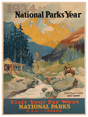 Vintage National Parks Adventure Art Print