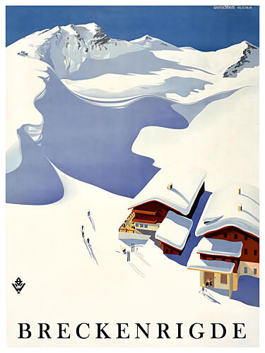 Alpine Ski Village Art Print by Chad Hyde