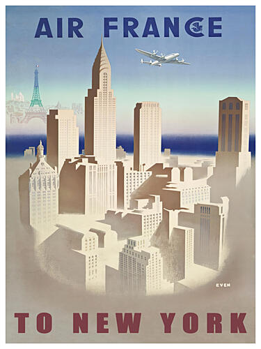 Art Deco New York Flight Art Print by Chad Hyde