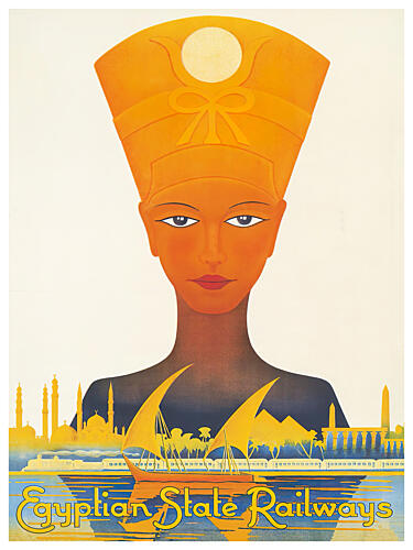 Art Deco Egyptian Queen Art Print by Chad Hyde