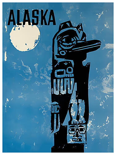 Alaskan Tribal Totem Art Print by Chad Hyde