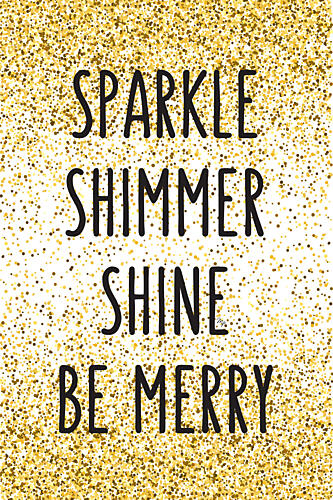 Sparkling Merry Message Art Print by Martina