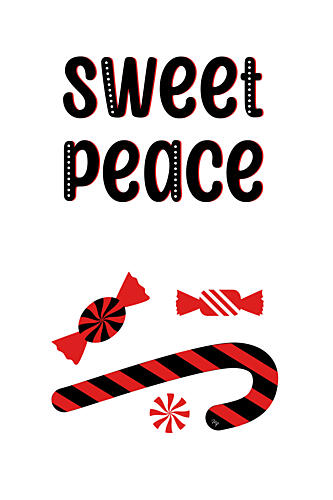 Sweet Peace Christmas Candy Art Print by Martina