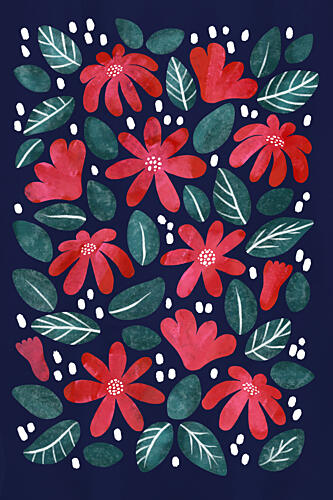 Vibrant Floral Garden Art Print by EMELIEmaria