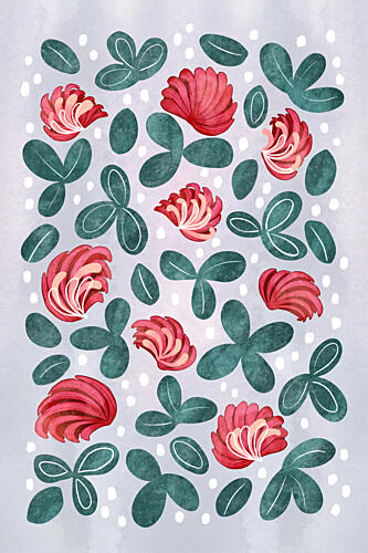 Red Clover Meadow Art Print by EMELIEmaria