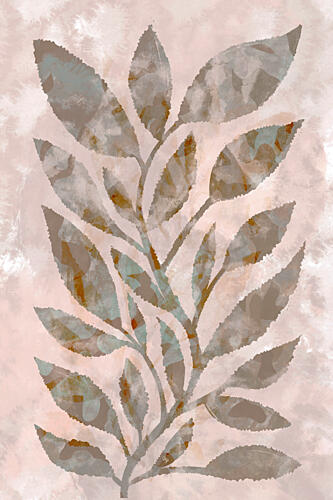 Soft Botanical Abstract Art Print by Martina