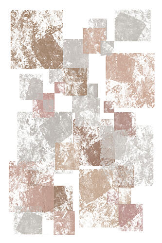 Textured Geometric Shapes Art Print by Martina