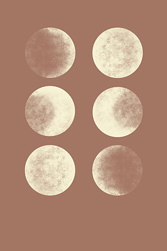 Earthy Moon Phases Art Print by EMELIEmaria