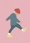 Tamo - Walking Boy Silhouette Art Print