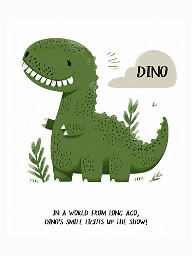 Dinos Grin Delight Art Print