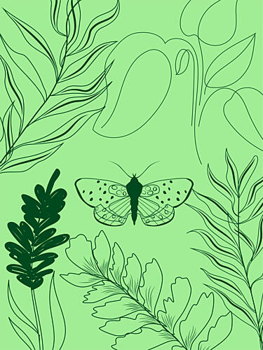 Green Flight Harmony Art Print