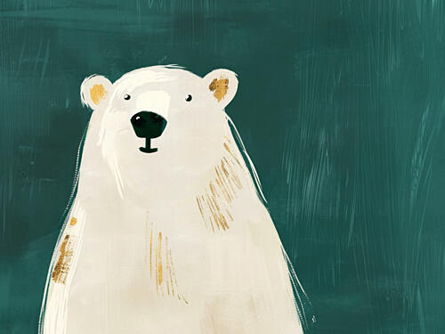 Charming Polar Stare Art Print