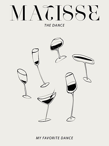 Dancing Glasses Art Print
