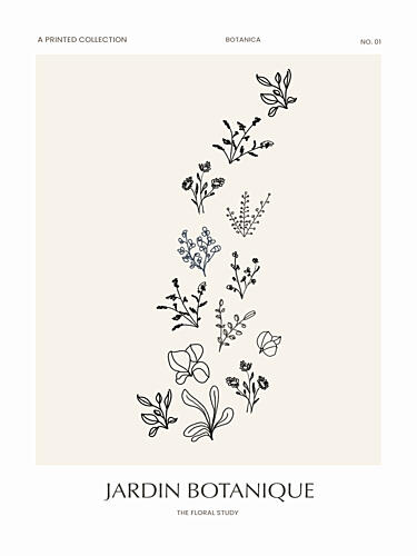 Elegant Bloom Study Art Print