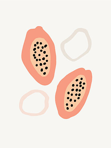 Papaya Rhythm Art Print