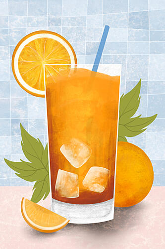 Refreshing Orange Drink Art Print by EMELIEmaria