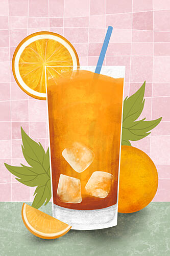 Refreshing Orange Drink Art Print by EMELIEmaria