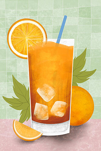 Refreshing Orange Juice Art Print by EMELIEmaria