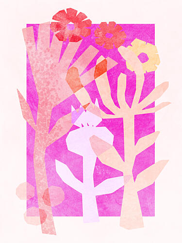 Floral Silhouettes Art Print