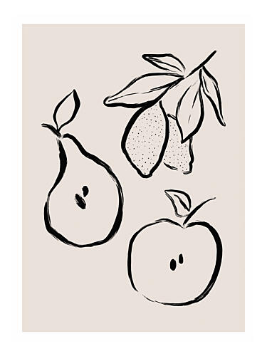 Minimalist Fruit Art Print