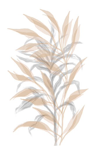 Soft Neutral Foliage Art Print by Martina