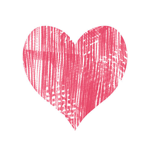 Textured Love Heart Art Print by Martina