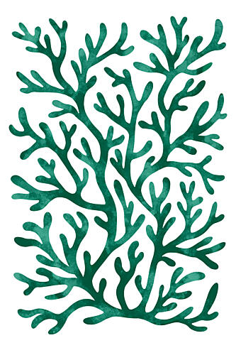 Organic Green Coral Art Print by EMELIEmaria