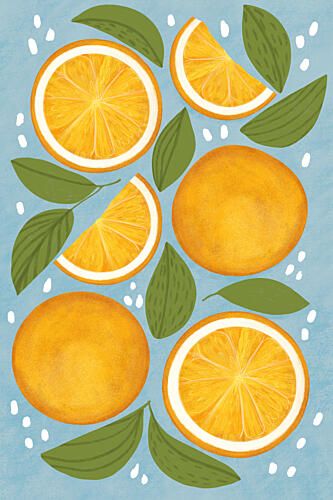 Sunny Orange Refresh Art Print by EMELIEmaria