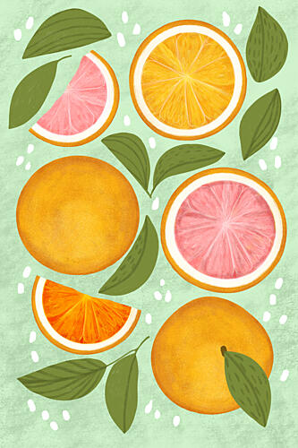 Fresh Citrus Zest Art Print by EMELIEmaria
