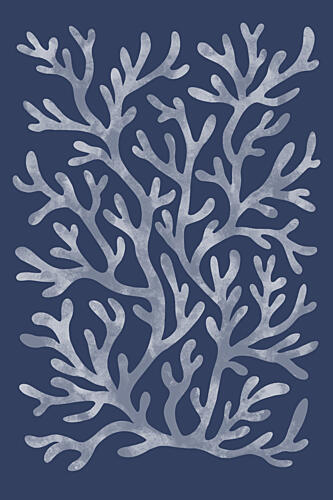 Blue Coral Branches Art Print by EMELIEmaria
