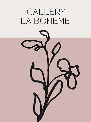 Floral Sketch Lines Art Print