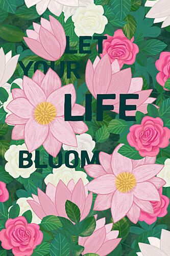 Let Your Life Bloom Art Print by EMELIEmaria