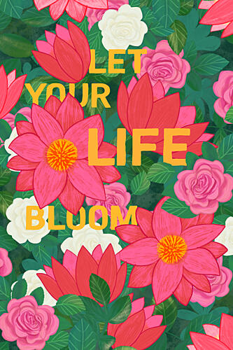 Life Blooms Brightly Art Print by EMELIEmaria