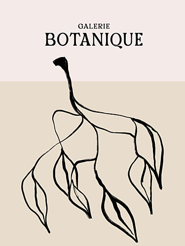 Elegant Leaf Sketch Art Print